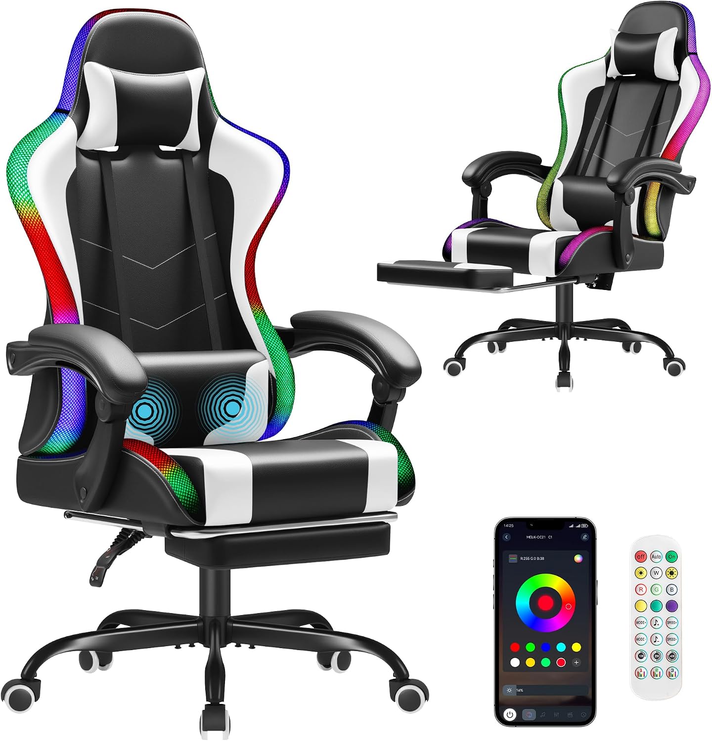 Massage - Homall Gaming Chair, Ergonomic PC Chair,