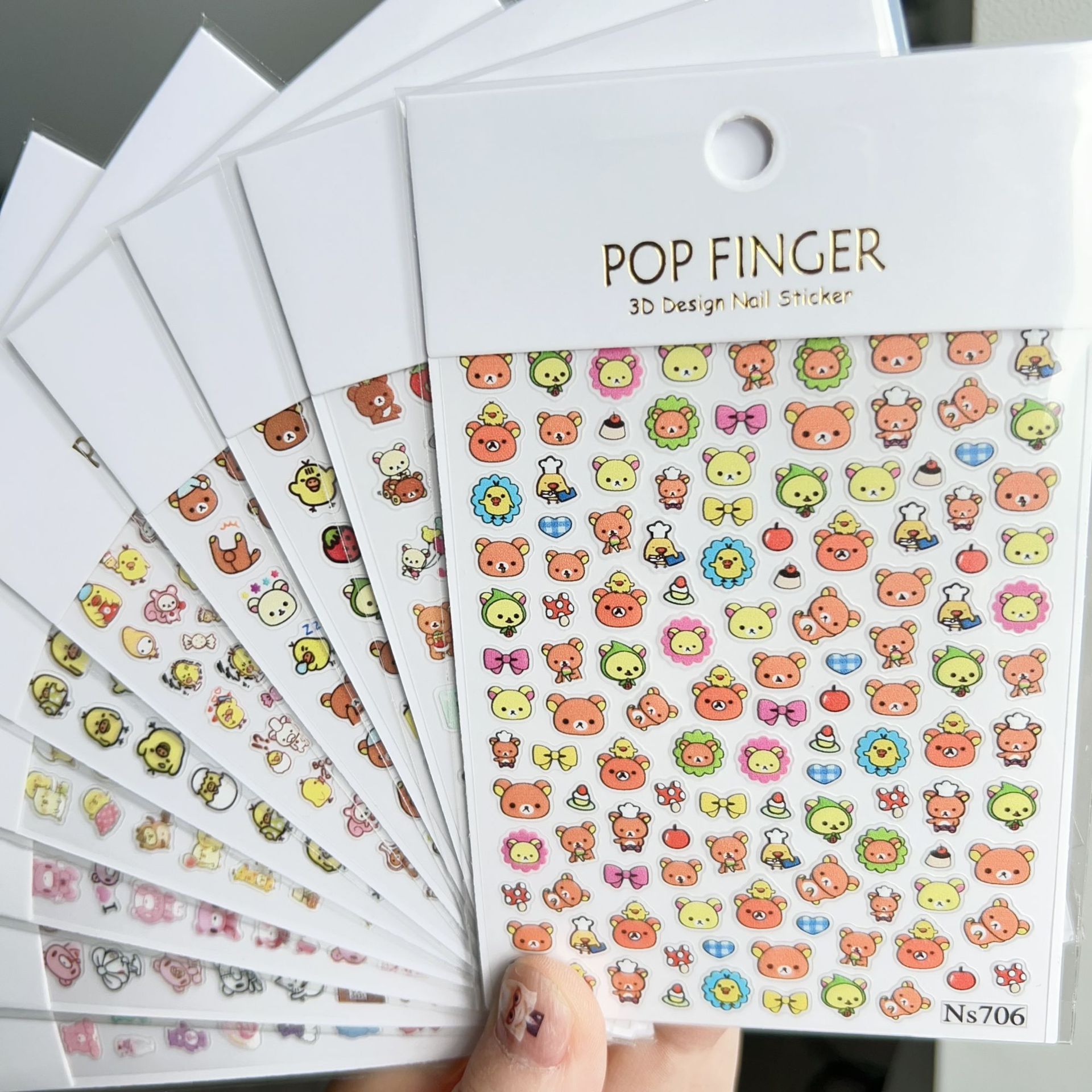 6pcs Cartoon Anime for Rilakku - Nail Art recension och pris