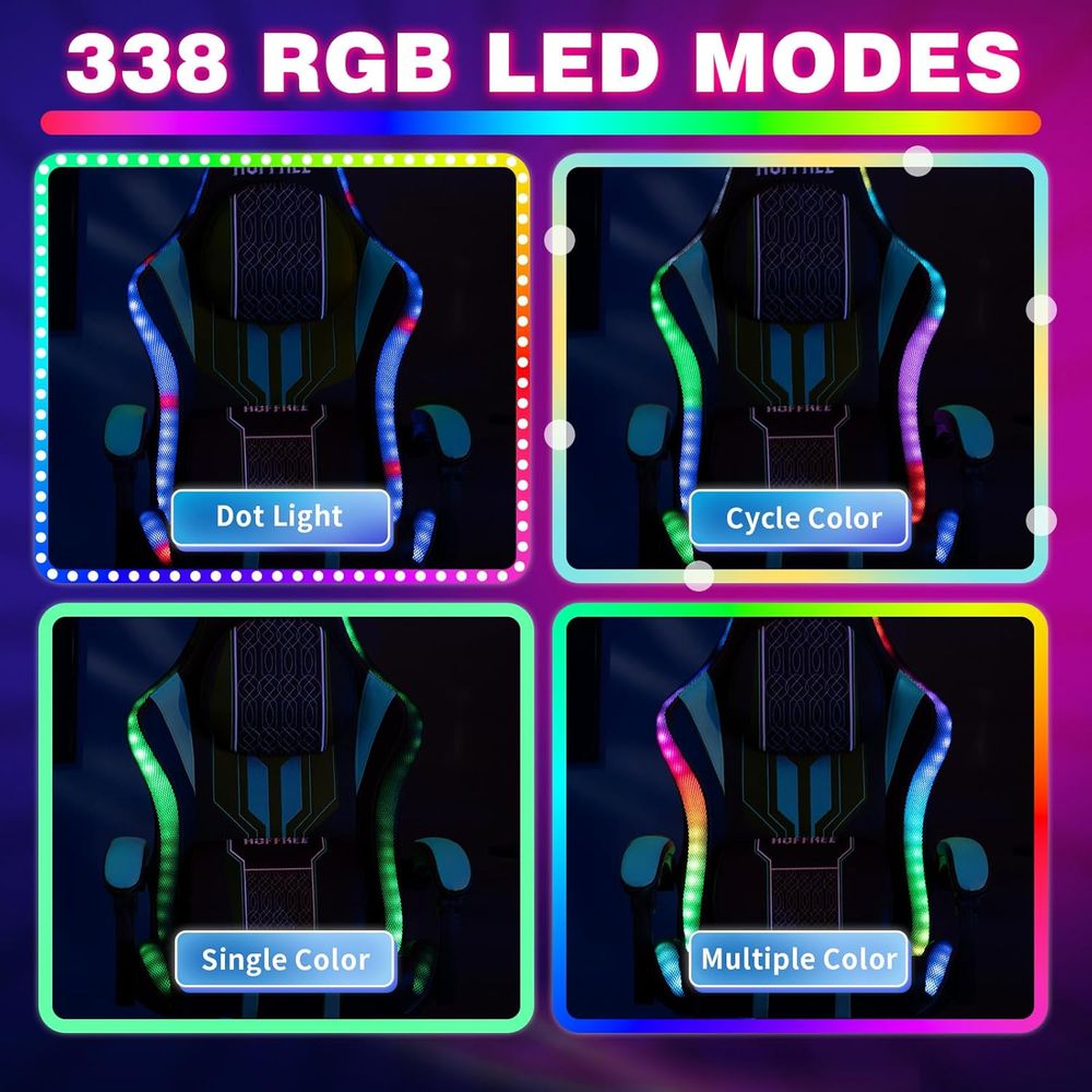 Gaming Chair with LED Lights S - Massage recension och pris