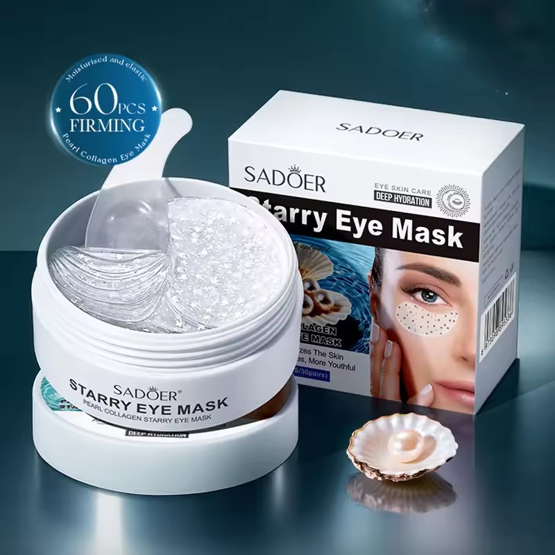 60pcs SADOER Pearl Crystal Col - Collagen Under Eye Patches recension och pris