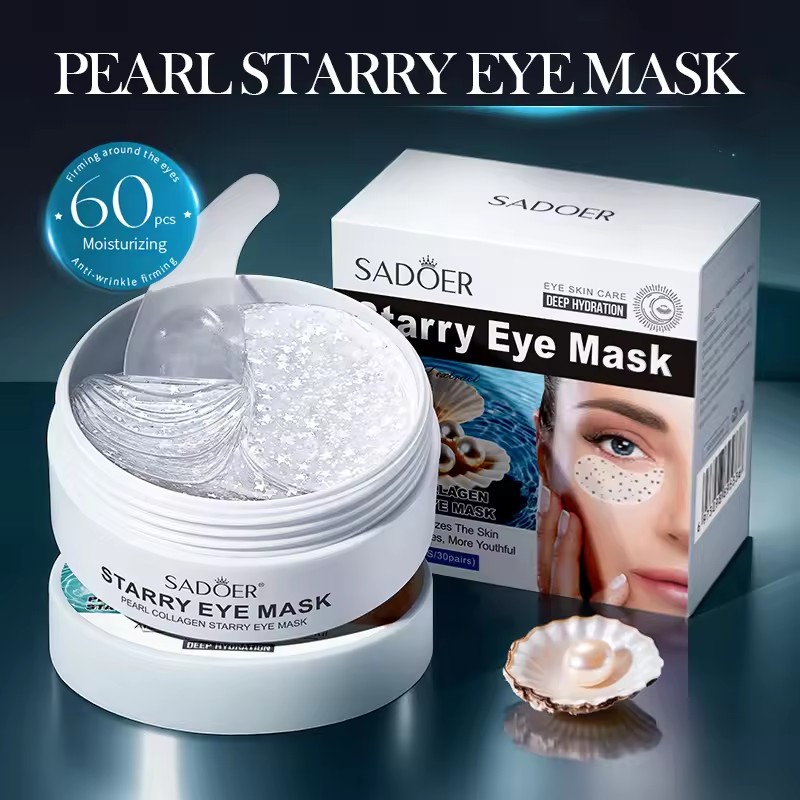 60pcs SADOER Pearl Crystal Col - Collagen Under Eye Patches recension och pris