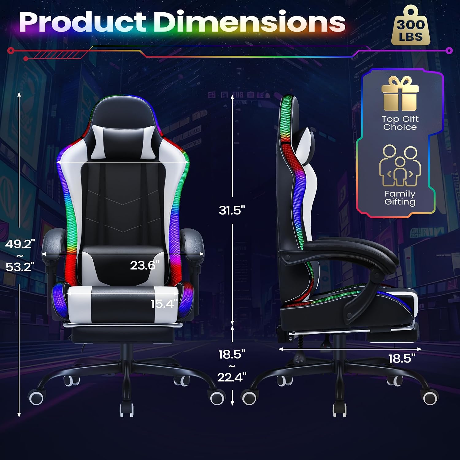 Homall Gaming Chair, Ergonomic - Massage recension och pris