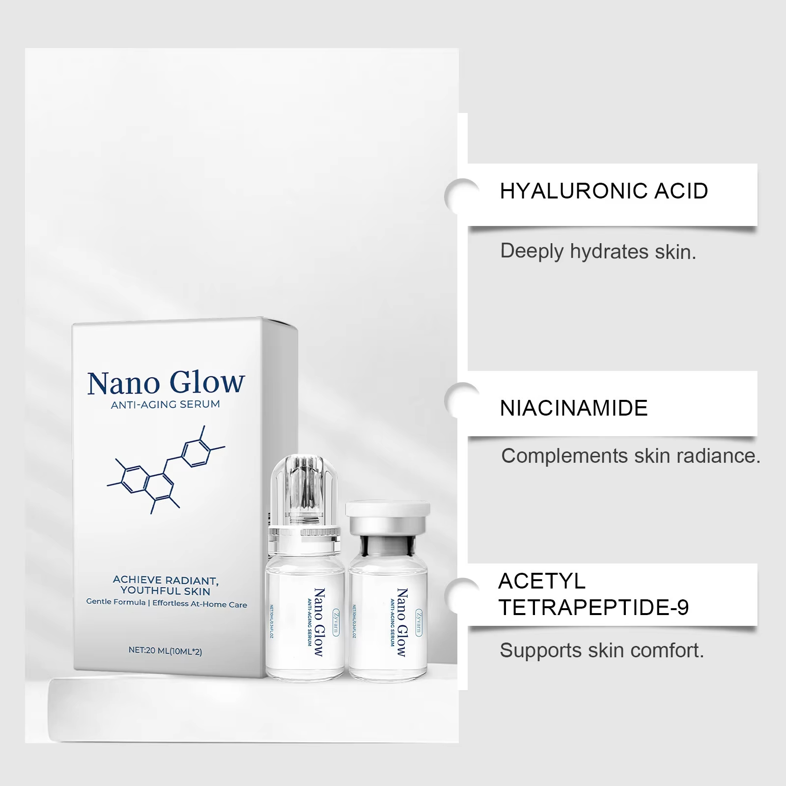 2*10ML Facial Hyaluronic Acid  - Hyaluronic Acid Facial Serum recension och pris
